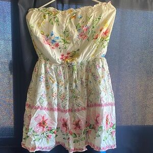 Floral Strapless Dress